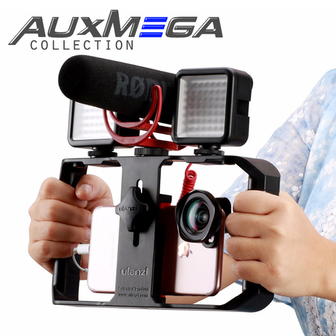 Auxmega™ U-Rig Pro Stabilizer Smartphone Video Rig w/ 3 Shoe Mounts