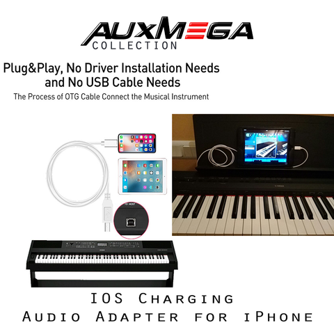 Auxmega™ IOS Charging Audio Adapter for iPhone