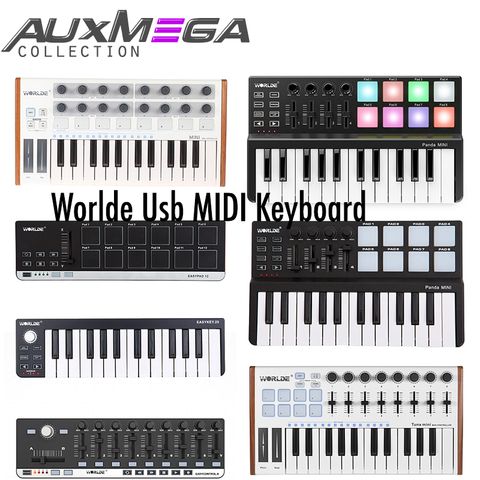 Auxmega™ x Worlde USB MIDI Keyboard Controller (7 Styles)