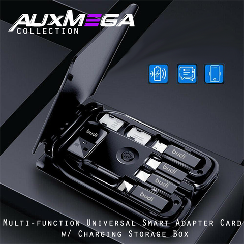 Auxmega™ Multi-function Universal Smart Adapter Card w/ Charging Storage Box