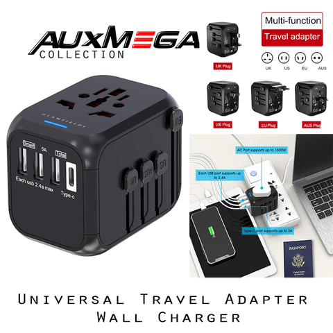 Auxmega™ Universal Travel Adapter Wall Charger