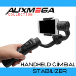 Auxmega™ 3-Axis Handheld Gimbal Stabilizer w/Focus Pull & Zoom Action Camera (Solo/Kit) - Celly Swag