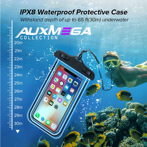 Auxmega Universal Waterproof Phone Case