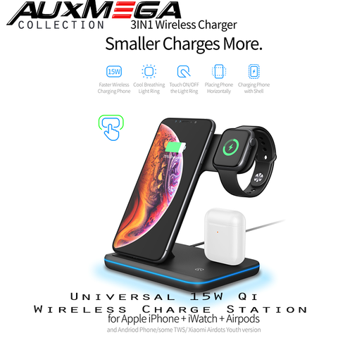 Auxmega™ Universal 15W Qi Wireless Charge Station
