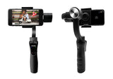 Auxmega™ 3-Axis Handheld Gimbal Stabilizer w/Focus Pull & Zoom Action Camera (Solo/Kit) - Celly Swag