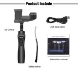 Auxmega™ 3-Axis Handheld Gimbal Stabilizer w/Focus Pull & Zoom Action Camera (Solo/Kit) - Celly Swag