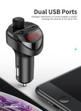 Auxmega™ Bluetooth FM / MP3 Transmitter w/ Dual USB Car Charger - Celly Swag