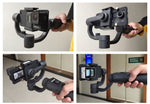 Auxmega™ 3-Axis Handheld Gimbal Stabilizer w/Focus Pull & Zoom Action Camera (Solo/Kit) - Celly Swag