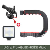 Auxmega™ U-Grip Pro Triple Shoe Mount Gimbal Stabilizer