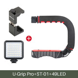 Auxmega™ U-Grip Pro Triple Shoe Mount Gimbal Stabilizer