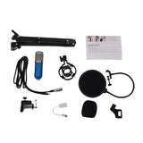 Auxmega™ Professional Condenser 3.5mm Microphone with Mic Stand + Pop Filter