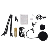 Auxmega™ Professional Condenser 3.5mm Microphone with Mic Stand + Pop Filter