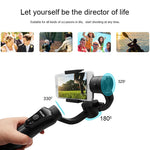 Auxmega™ 3-Axis Handheld Gimbal Stabilizer w/Focus Pull & Zoom Action Camera (Solo/Kit) - Celly Swag