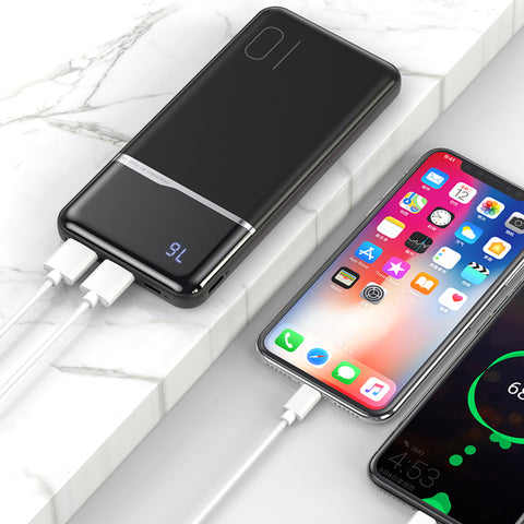Auxmega™ Dual USB 10000mAh Portable Power Bank External Charger - Celly Swag