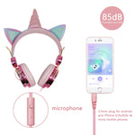 Auxmega™ Cute Unicorn Wired Headphone w/ Mic