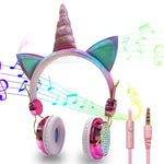 Auxmega™ Cute Unicorn Wired Headphone w/ Mic