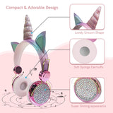 Auxmega™ Cute Unicorn Wired Headphone w/ Mic