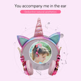 Auxmega™ Cute Unicorn Wired Headphone w/ Mic