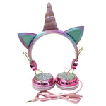 Auxmega™ Cute Unicorn Wired Headphone w/ Mic