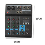 Auxmega™ Bluetooth 4 Channel Audio Mixer Console With Reverb Effect