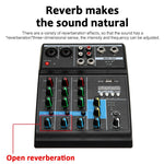 Auxmega™ Bluetooth 4 Channel Audio Mixer Console With Reverb Effect