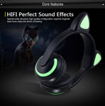 Auxmega™ LED Cat Ear Noise Cancelling Bluetooth Headphones w/ Mic