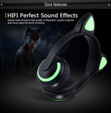 Auxmega™ LED Cat Ear Noise Cancelling Bluetooth Headphones w/ Mic