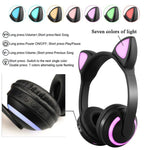 Auxmega™ LED Cat Ear Noise Cancelling Bluetooth Headphones w/ Mic