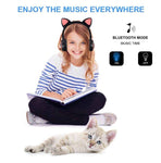 Auxmega™ LED Cat Ear Noise Cancelling Bluetooth Headphones w/ Mic