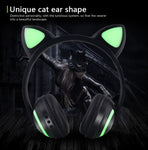 Auxmega™ LED Cat Ear Noise Cancelling Bluetooth Headphones w/ Mic