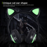 Auxmega™ LED Cat Ear Noise Cancelling Bluetooth Headphones w/ Mic